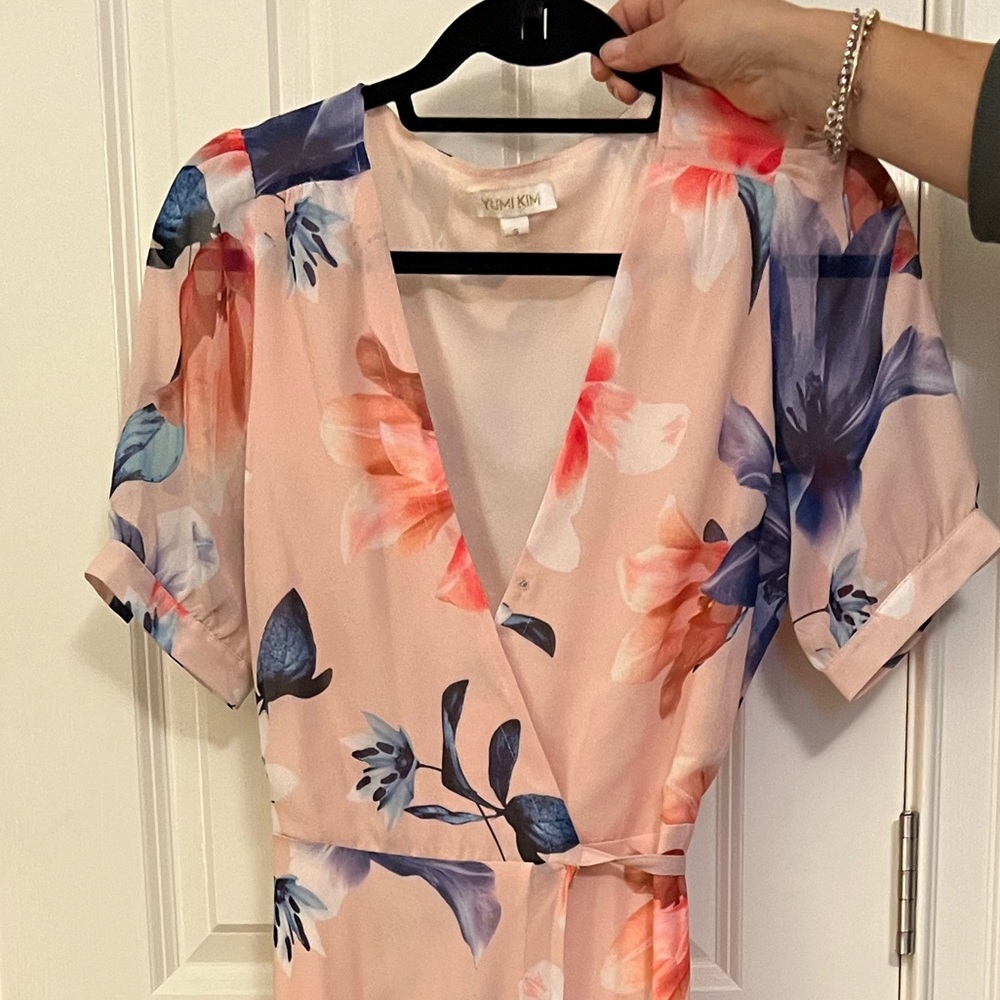 Yumi Kim wrap dress with puff sleeve